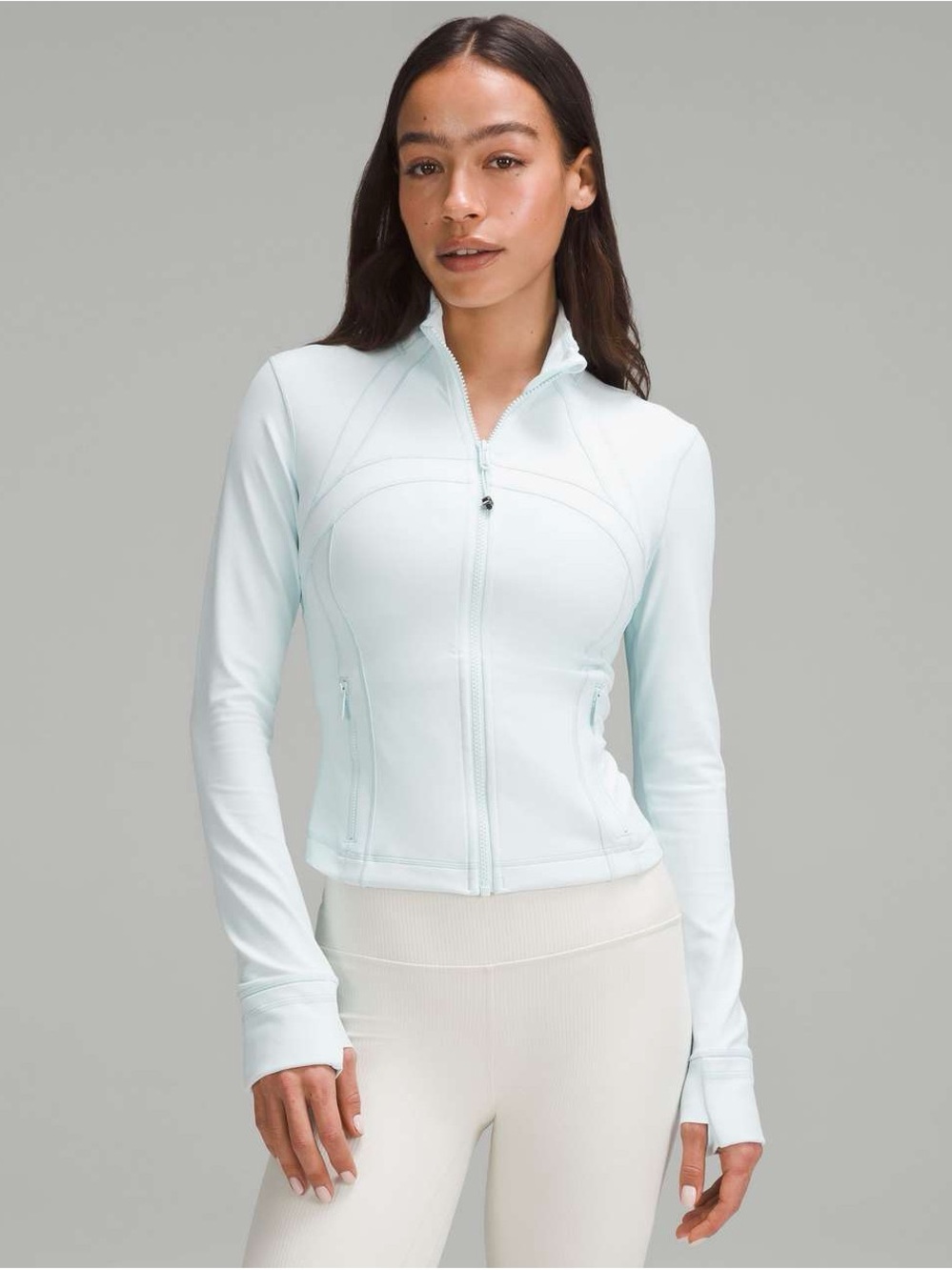 Lululemon Define Cropped Jacket - Sheer Blue - Size 4